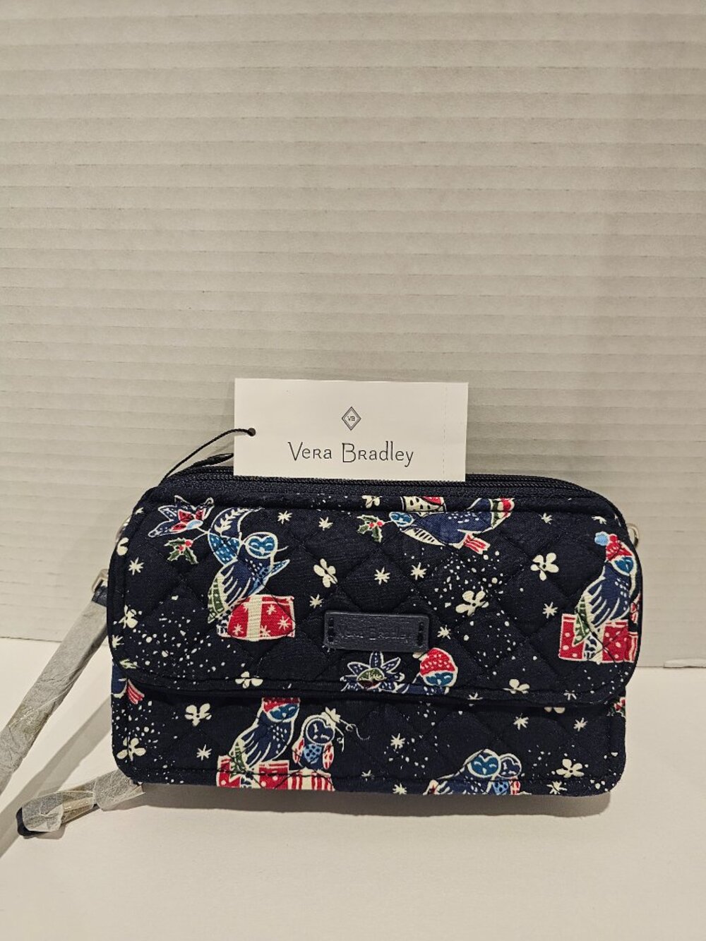 NWT Vera Bradley Iconic RFID All in One Crossbody Holiday Owls Wristlet Wallet - Picture 9 of 10